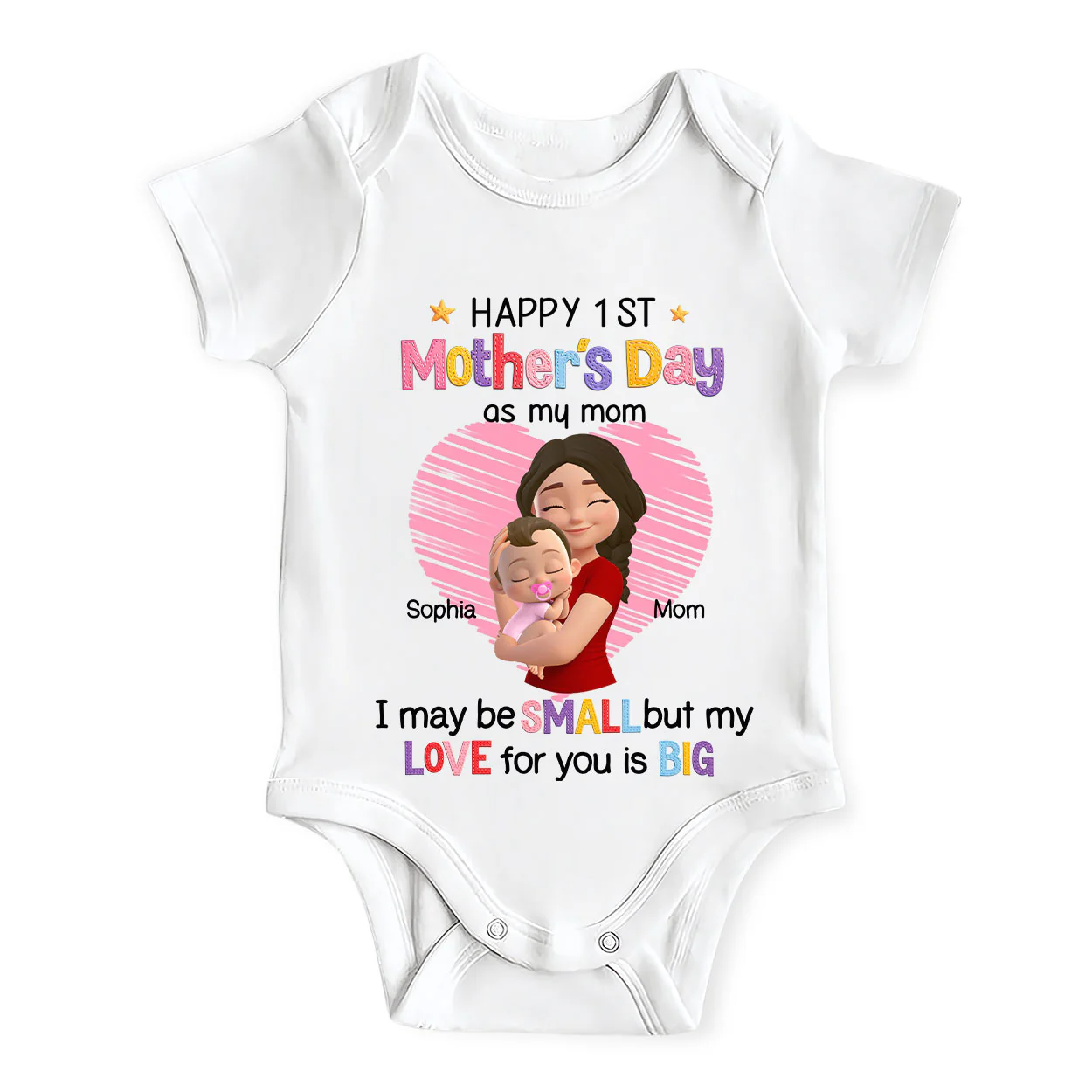Happy First Mother's Day - Personalized Baby Onesie