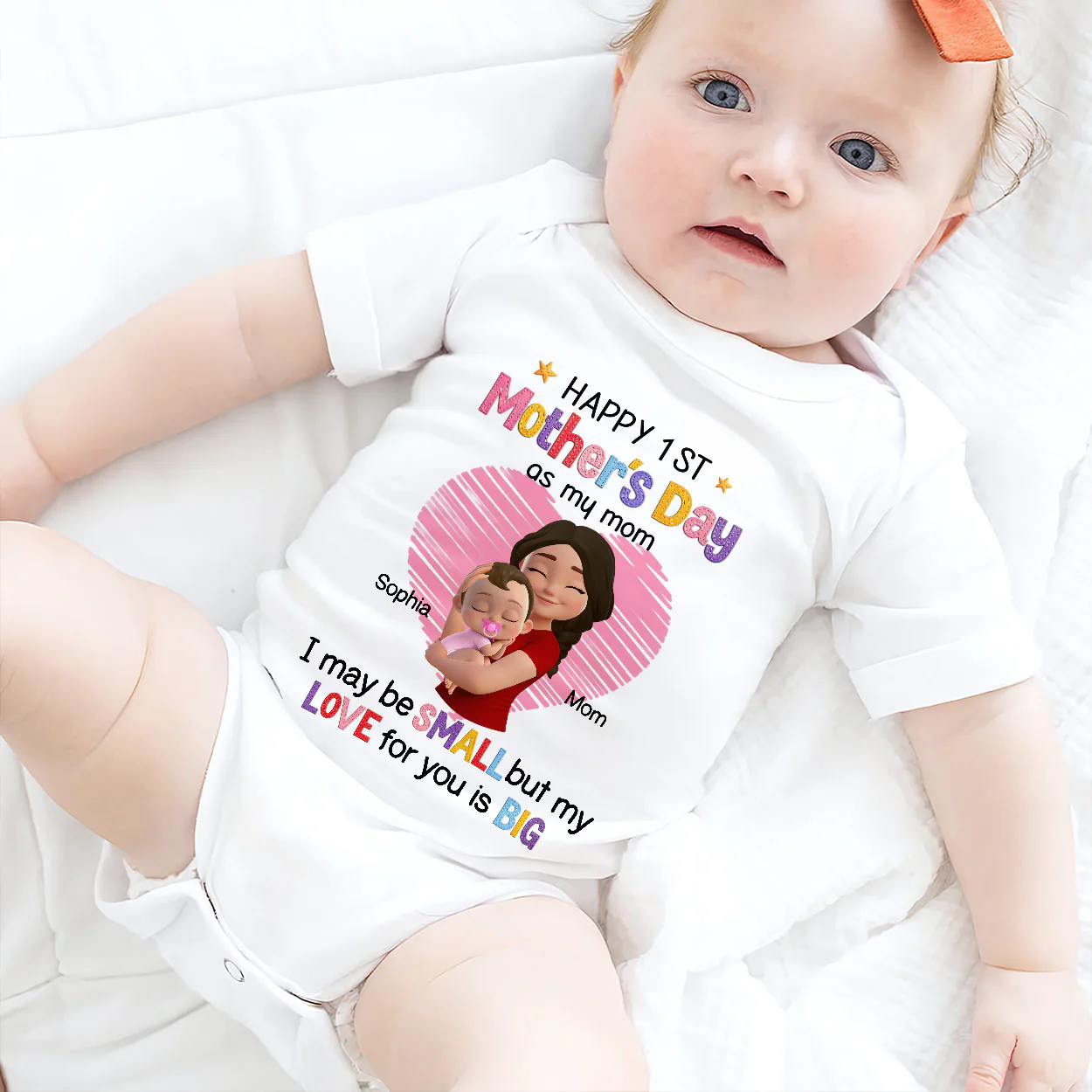 Happy First Mother's Day - Personalized Baby Onesie - Image 2