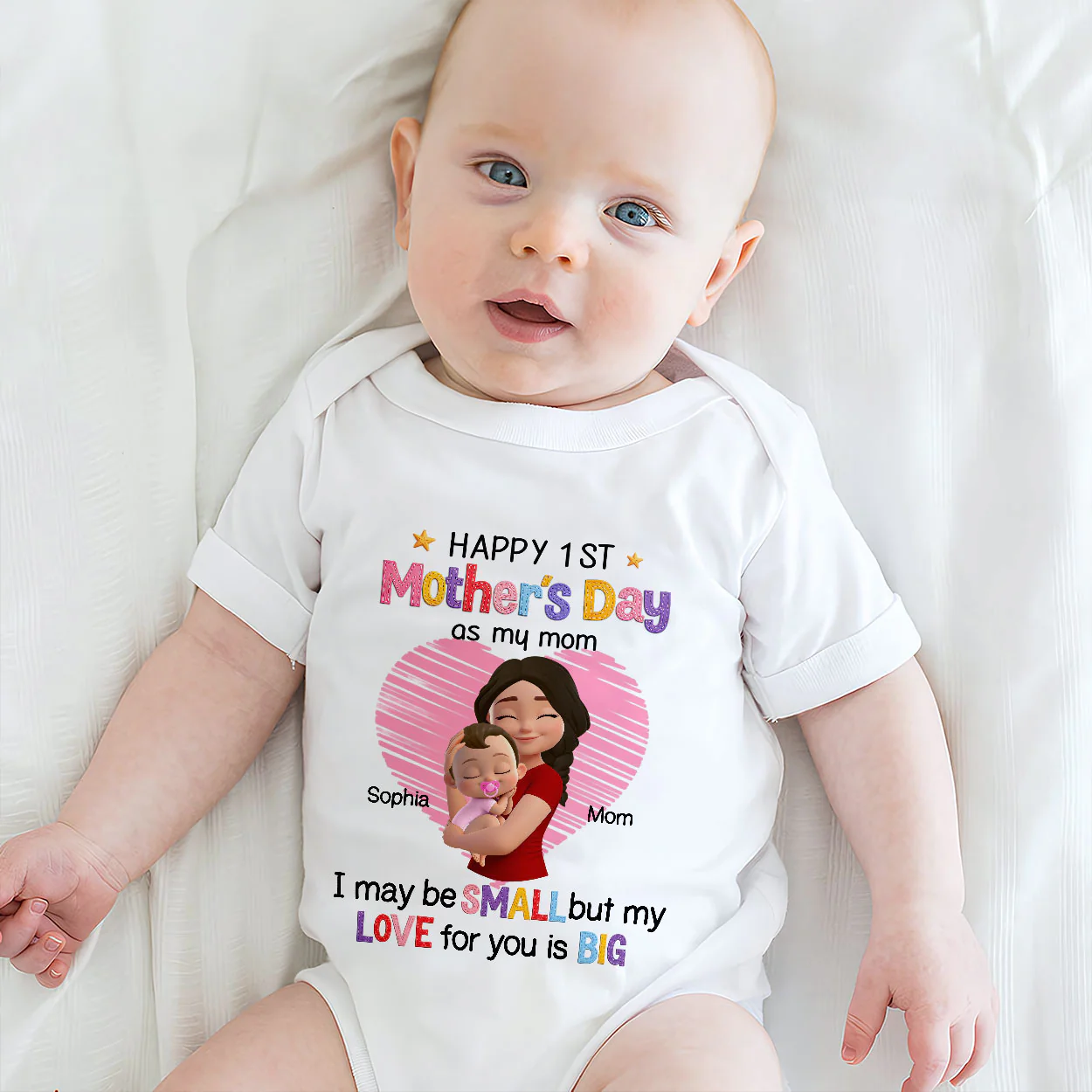 Happy First Mother's Day - Personalized Baby Onesie - Image 3