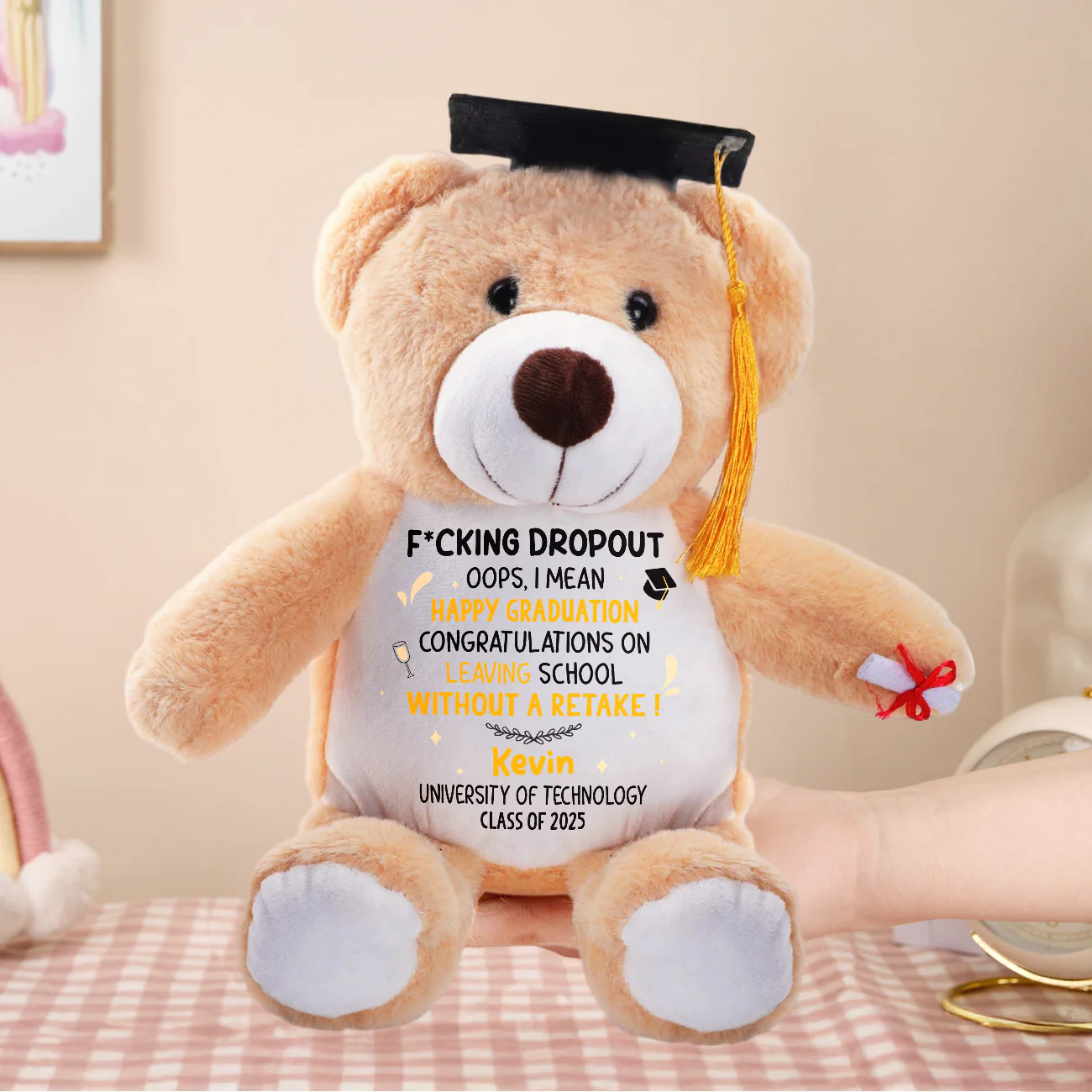 Happy Graduation - Personalized Graduation Teddy Bear - Image 5