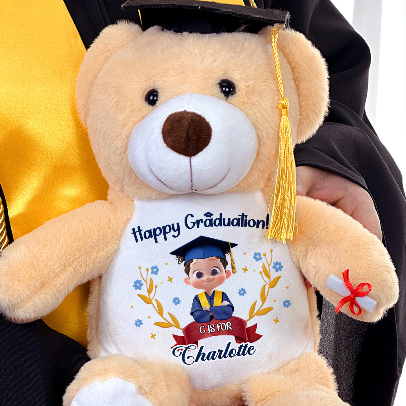 Happy Graduation - Personalized Graduation Teddy Bear - Image 2