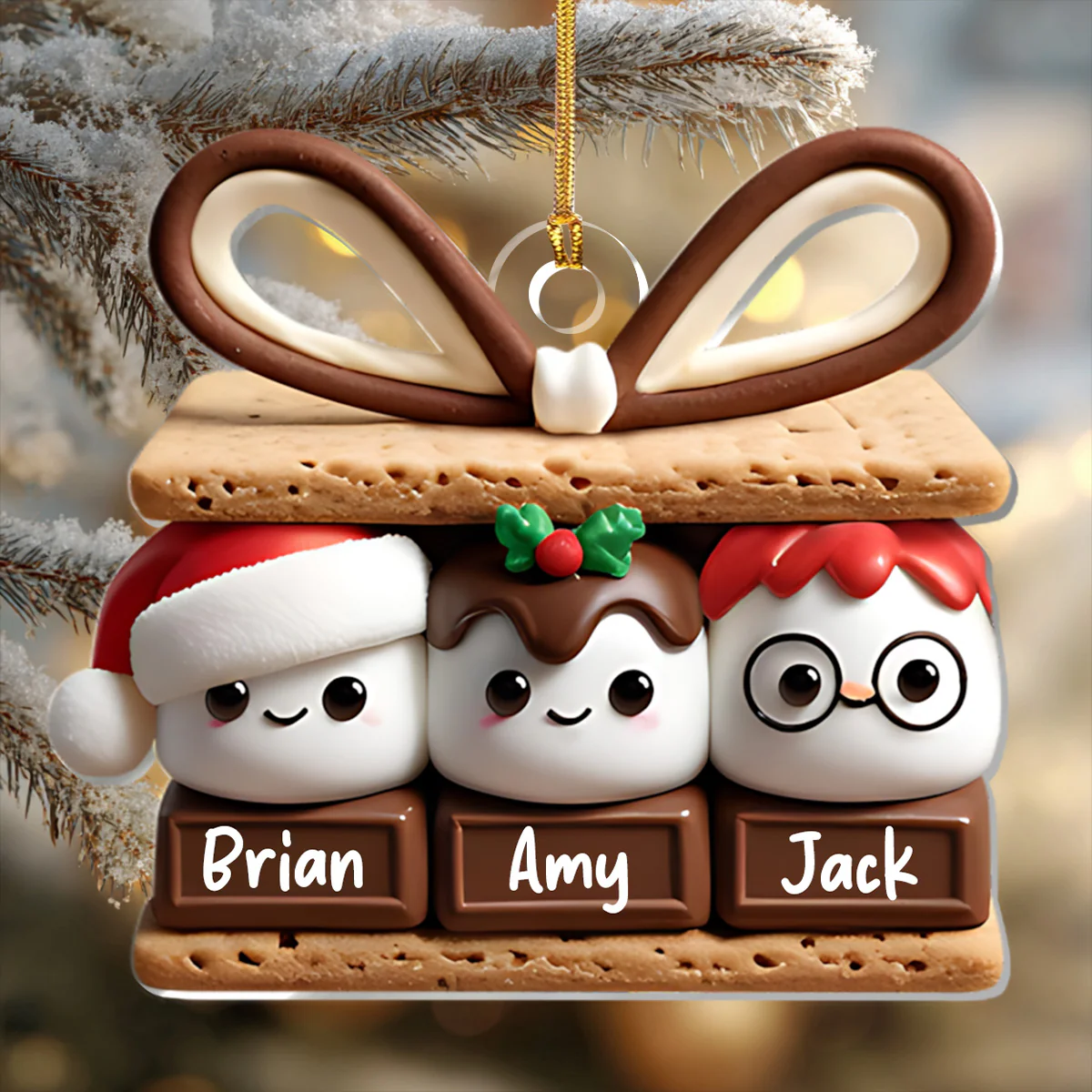 Happy Smores - Personalized 1-Layer Acrylic Ornament