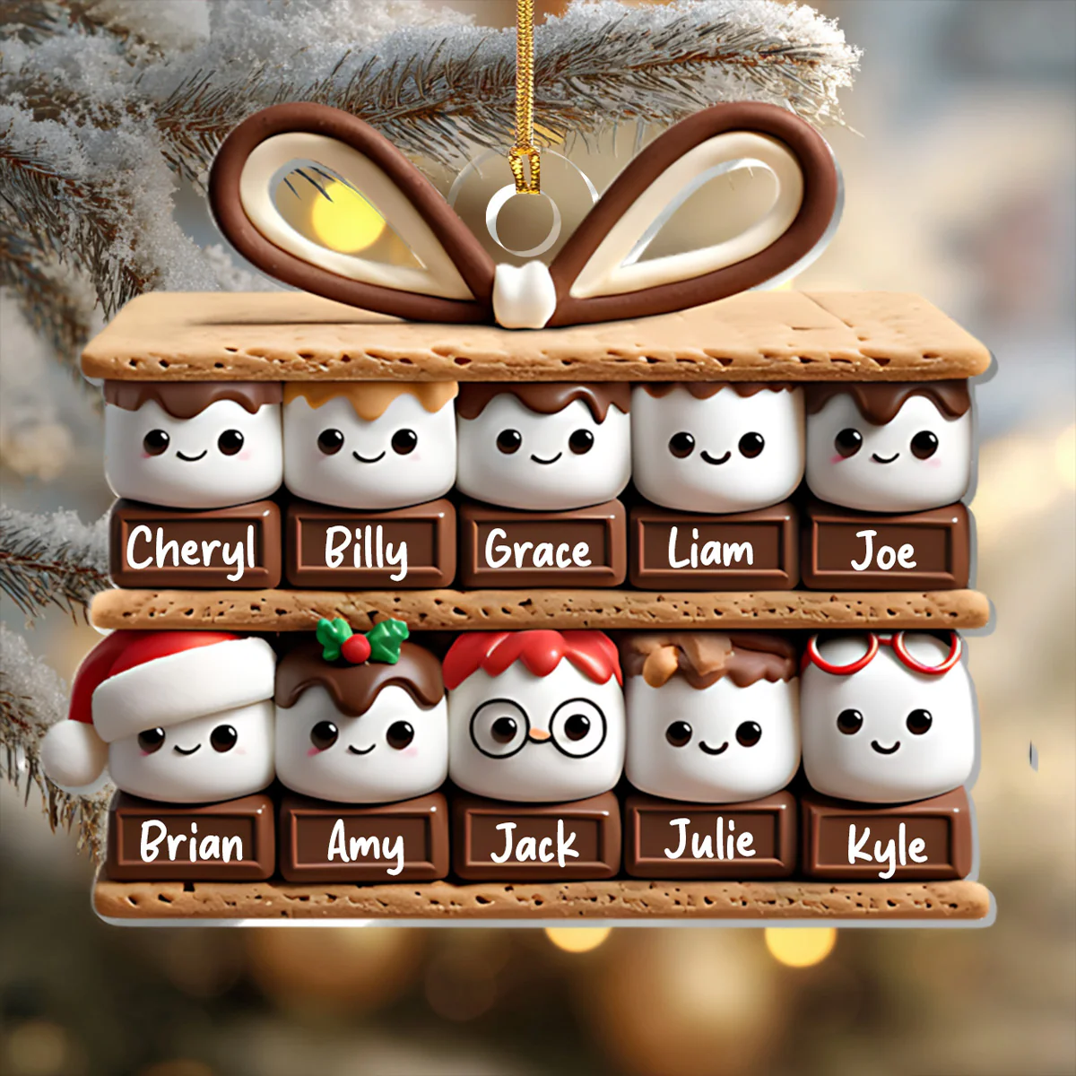 Happy Smores - Personalized 1-Layer Acrylic Ornament - Image 6