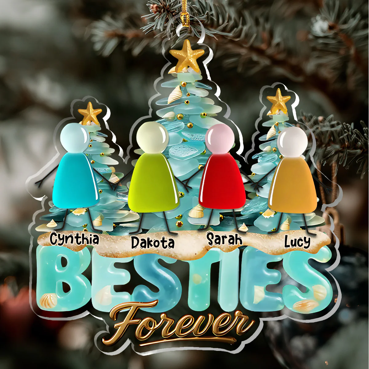 Happy Together - Personalized 1-Layer Acrylic Ornament - Image 4