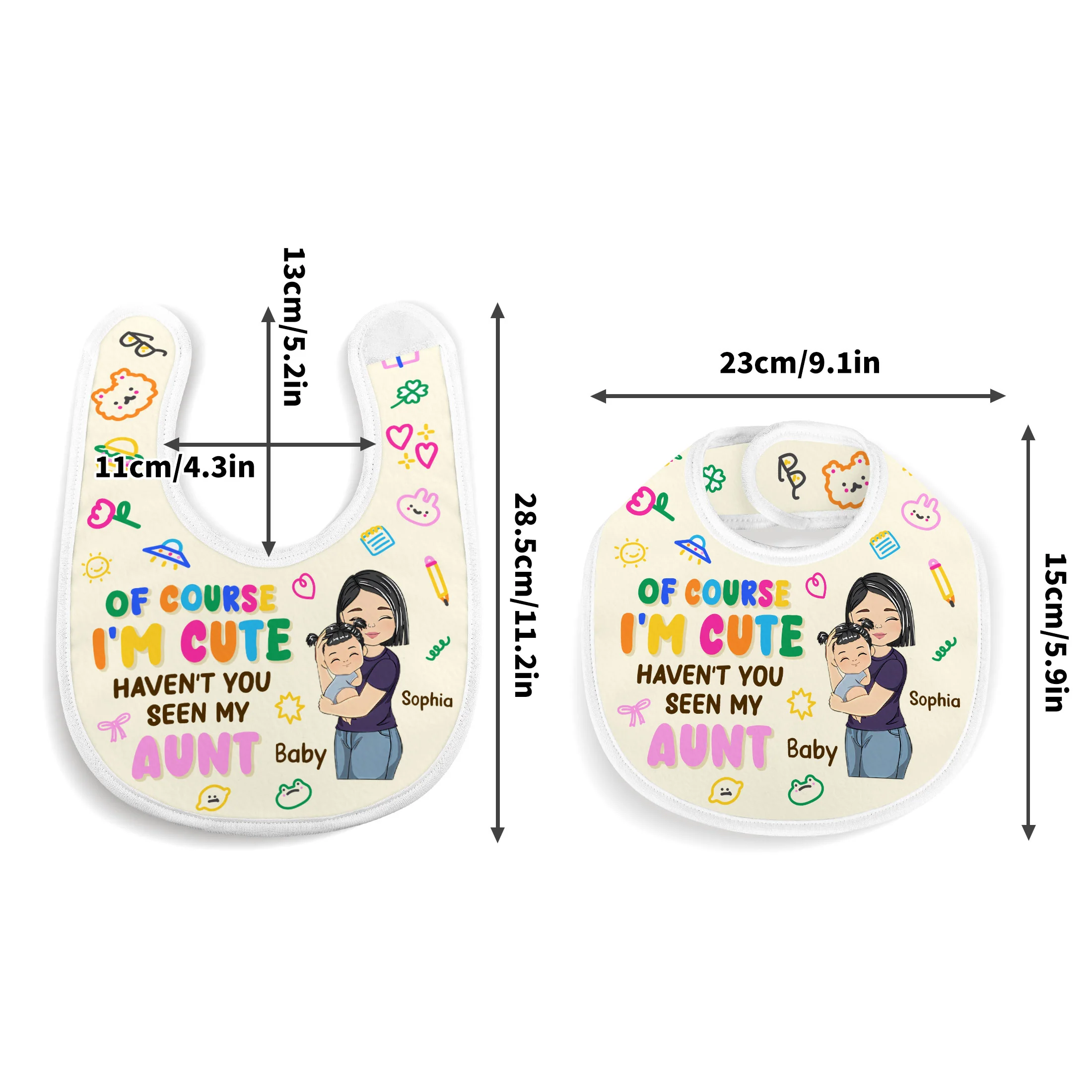 Haven't You Seen My Auntie - Personalized Baby Bib - Image 4