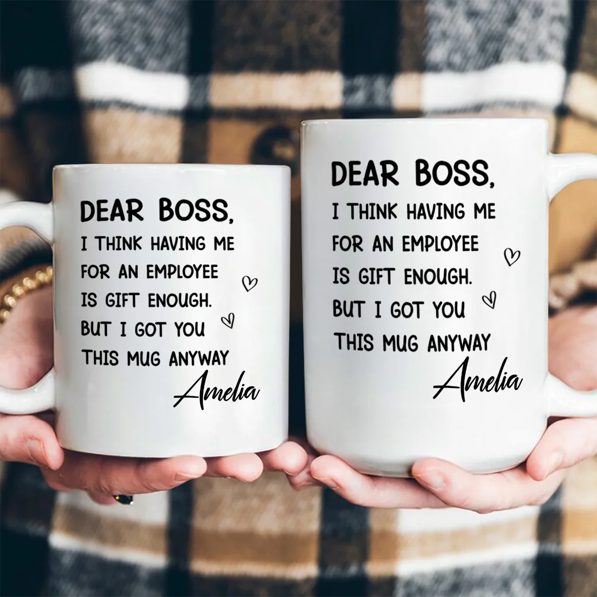 Having Me For An Employee Is Gift Enough - Personalized Ceramic Coffee Mug - Image 4
