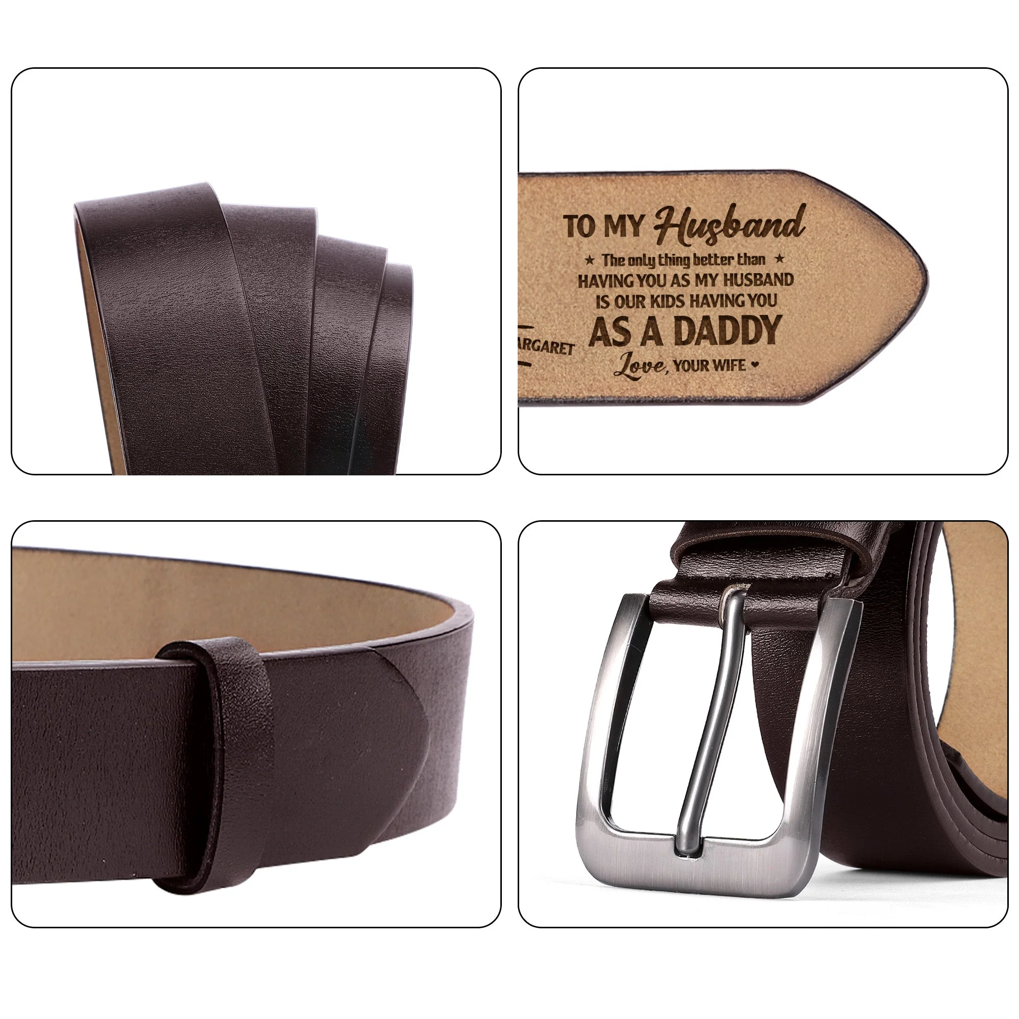 Having You As A Husband - Personalized Engraved Leather Belt - Image 7