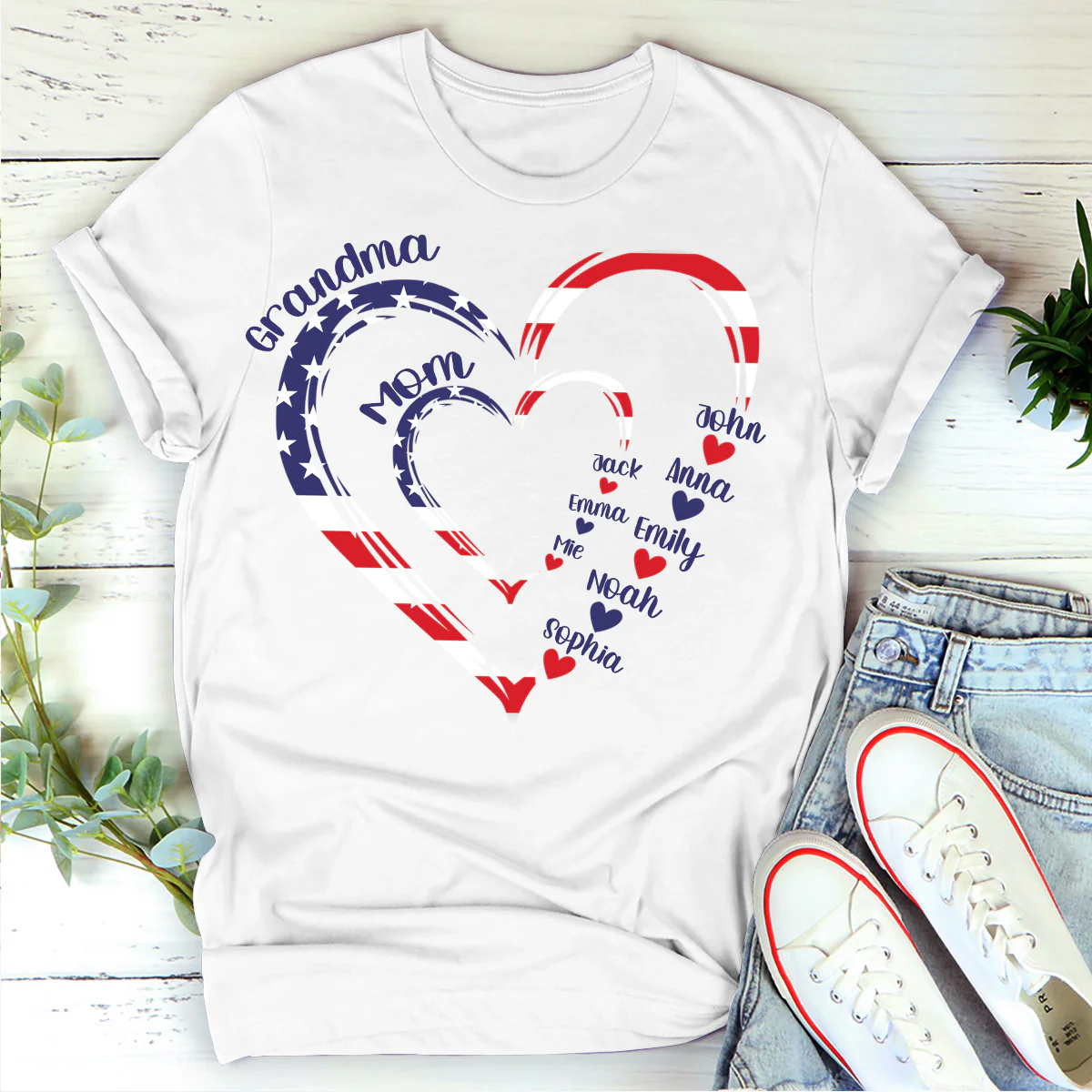 Heart In Heart - Personalized 2D Unisex T-shirt - Image 2
