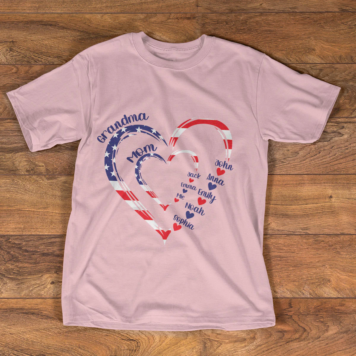 Heart In Heart - Personalized 2D Unisex T-shirt - Image 3