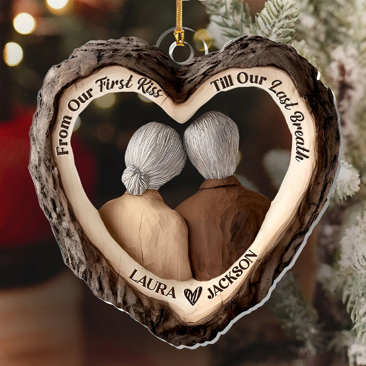 Heart Of Forever - Personalized 1-Layer Acrylic Ornament - Image 6