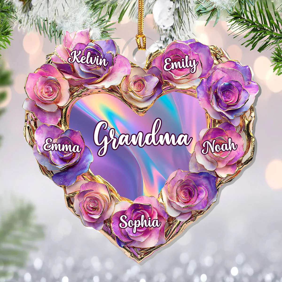 Heart Of Love - Personalized 1-Layer Acrylic Ornament