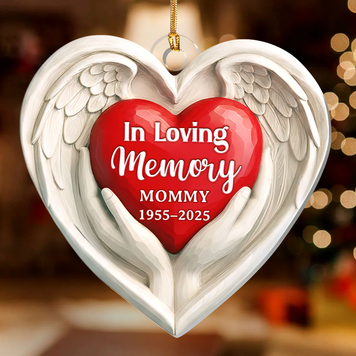 Heartwood Blessing - Personalized 1-Layer Acrylic Ornament - Image 2