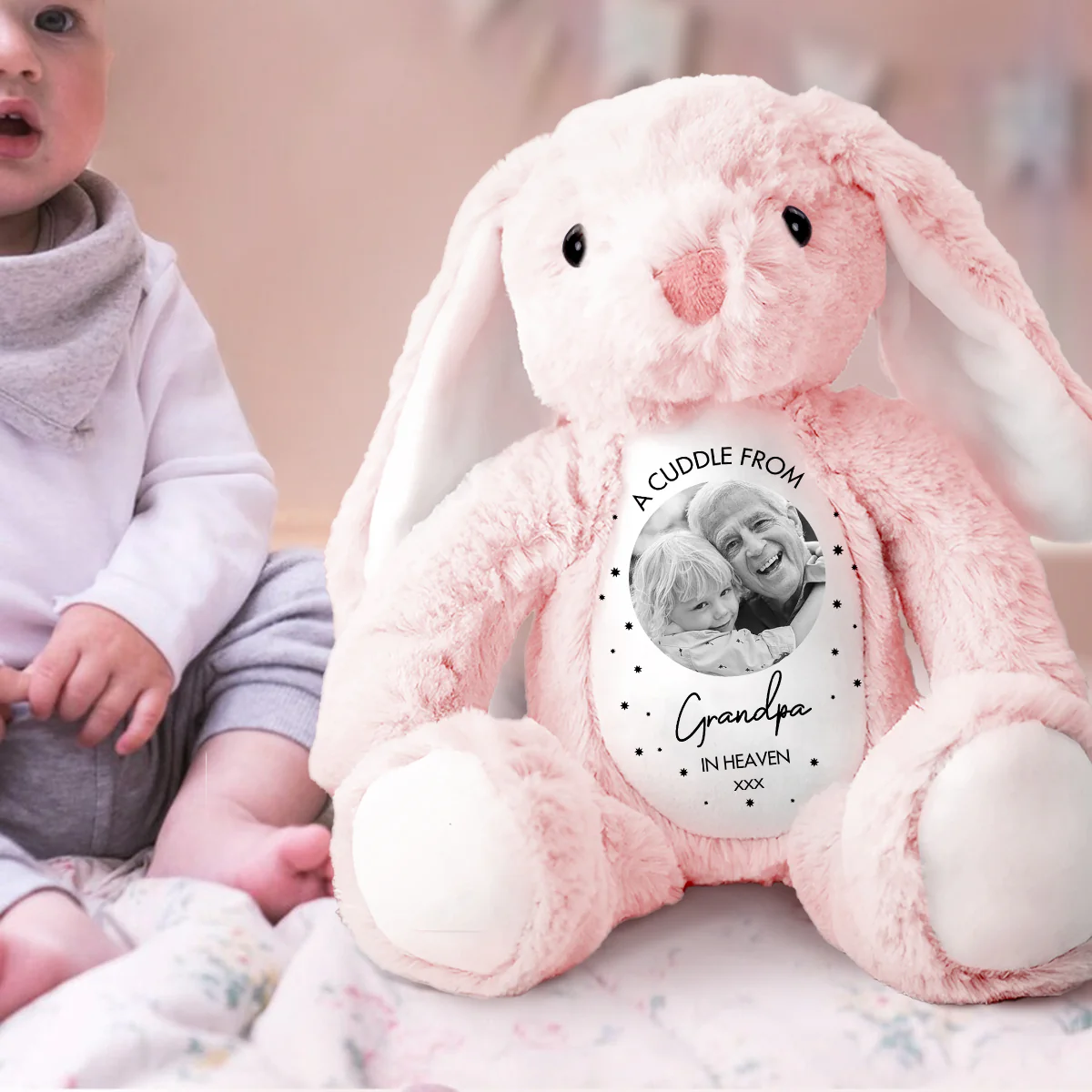 Heavenly Cuddle - Personalized Stuffed Bunny - Image 2