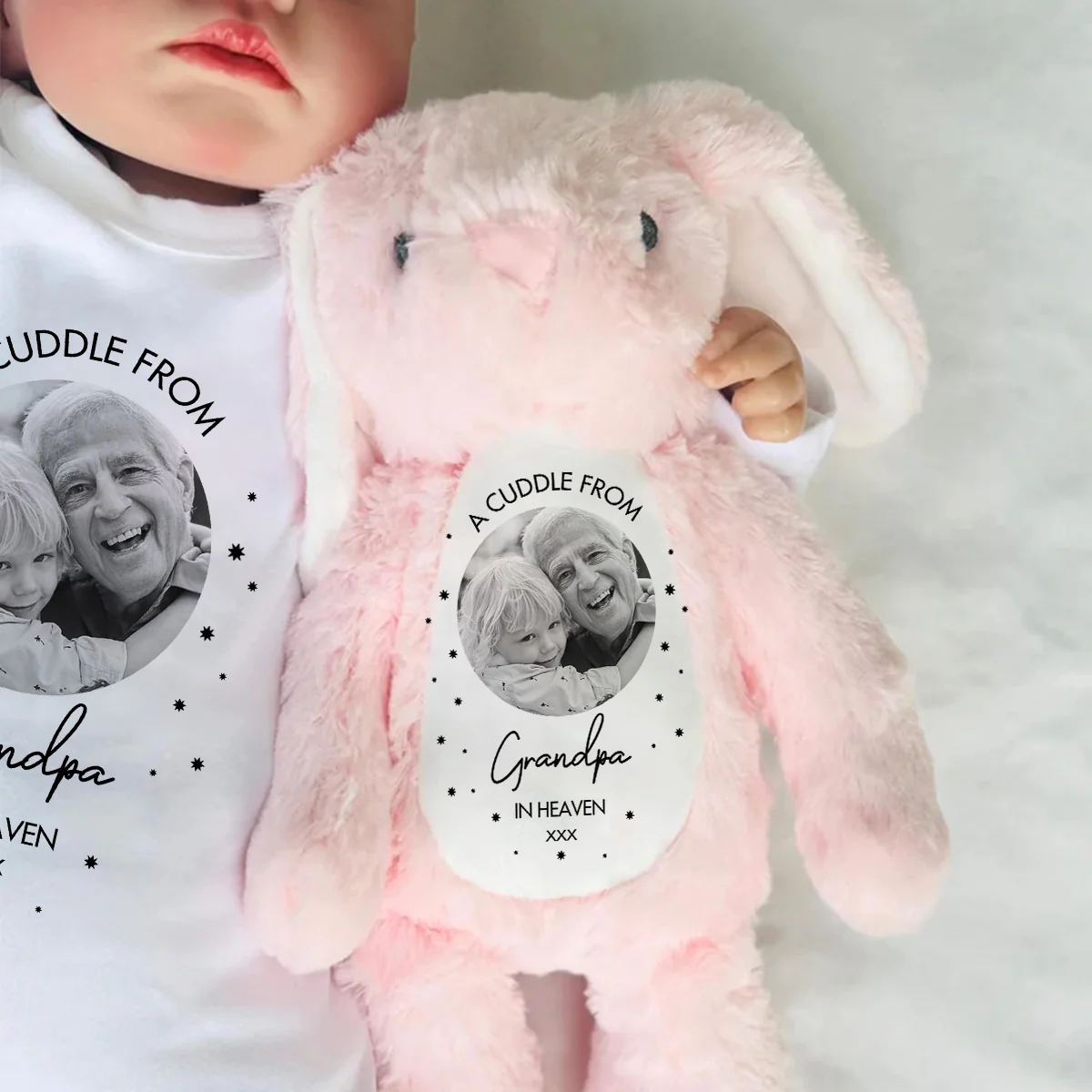 Heavenly Cuddle - Personalized Stuffed Bunny - Image 6