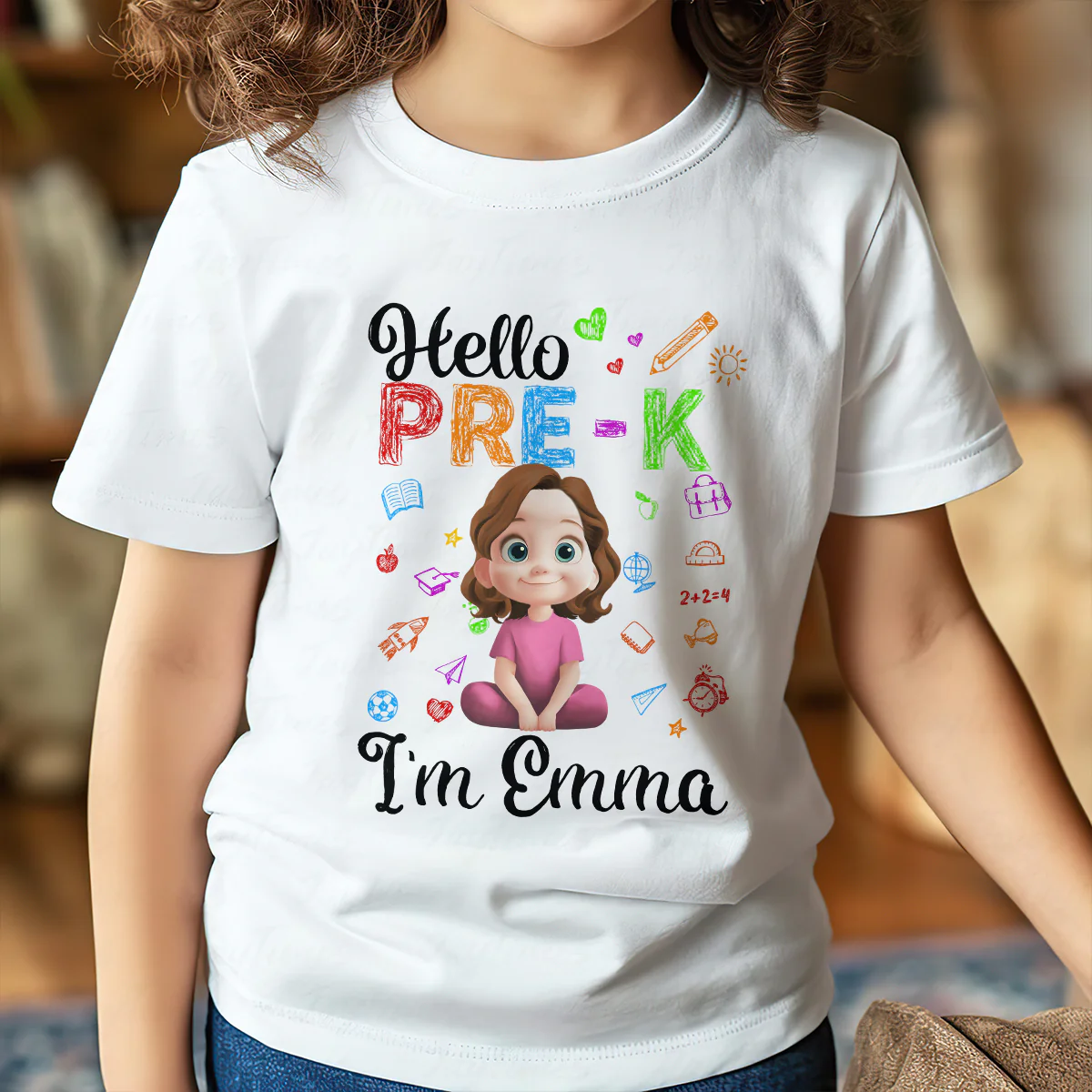 Hello Preschool - Personalized Kid T-Shirt - Image 4