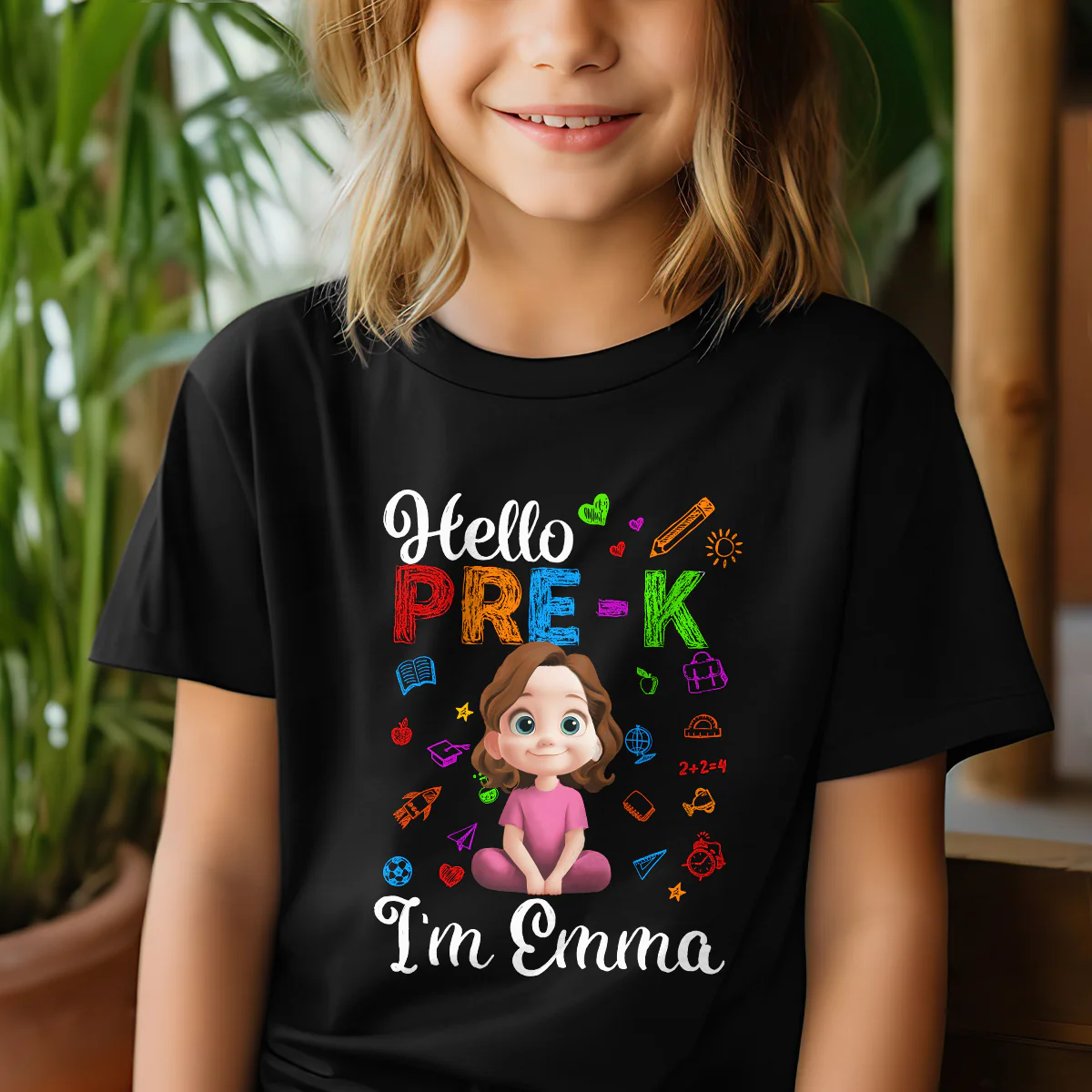 Hello Preschool - Personalized Kid T-Shirt - Image 5