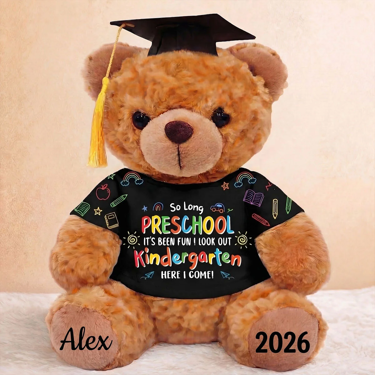 Here I Come - Personalized Graduation Bear With Card - Image 5