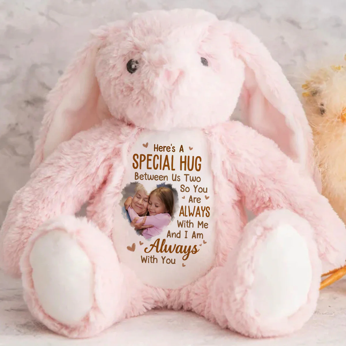 Here's A Special Hug Between Us Two - Personalized Stuffed Bunny - Image 4