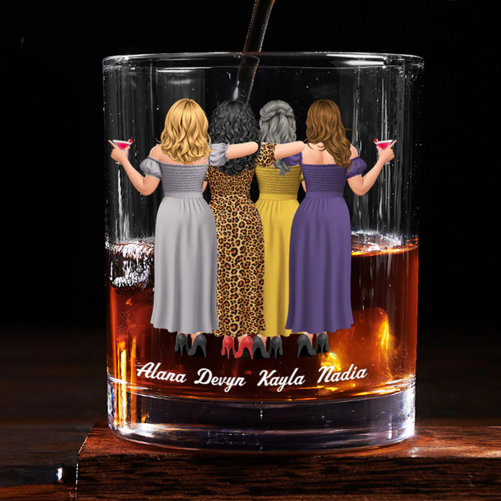 Here’s To Another Year Of Us - Personalized Round Whiskey Glass