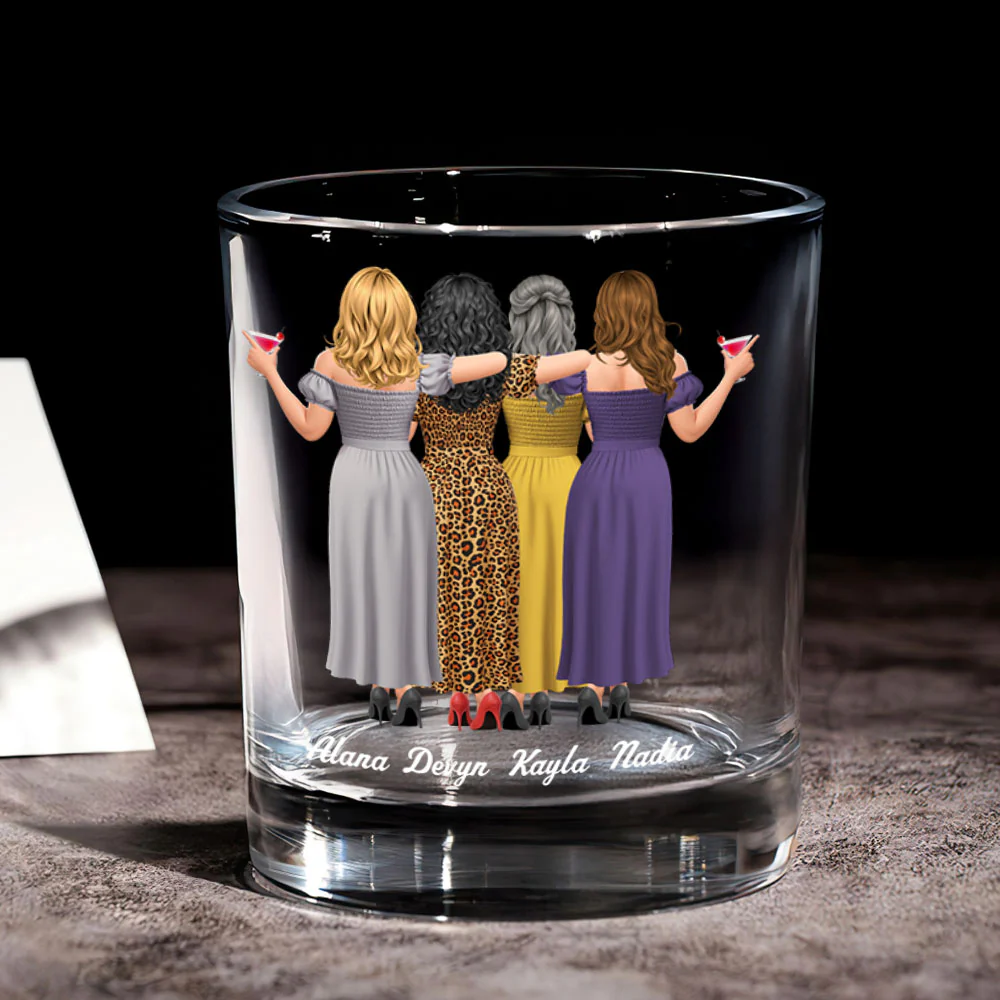 Here’s To Another Year Of Us - Personalized Round Whiskey Glass - Image 6