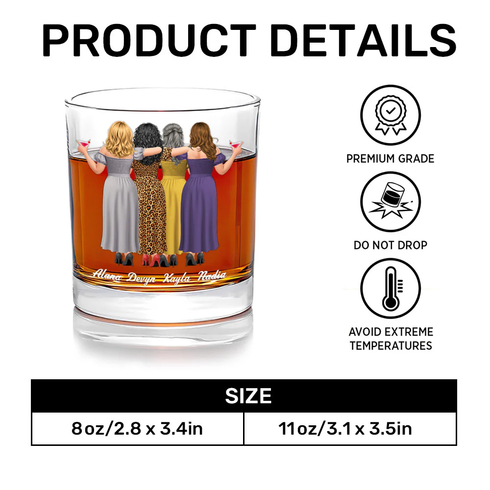 Here’s To Another Year Of Us - Personalized Round Whiskey Glass - Image 7