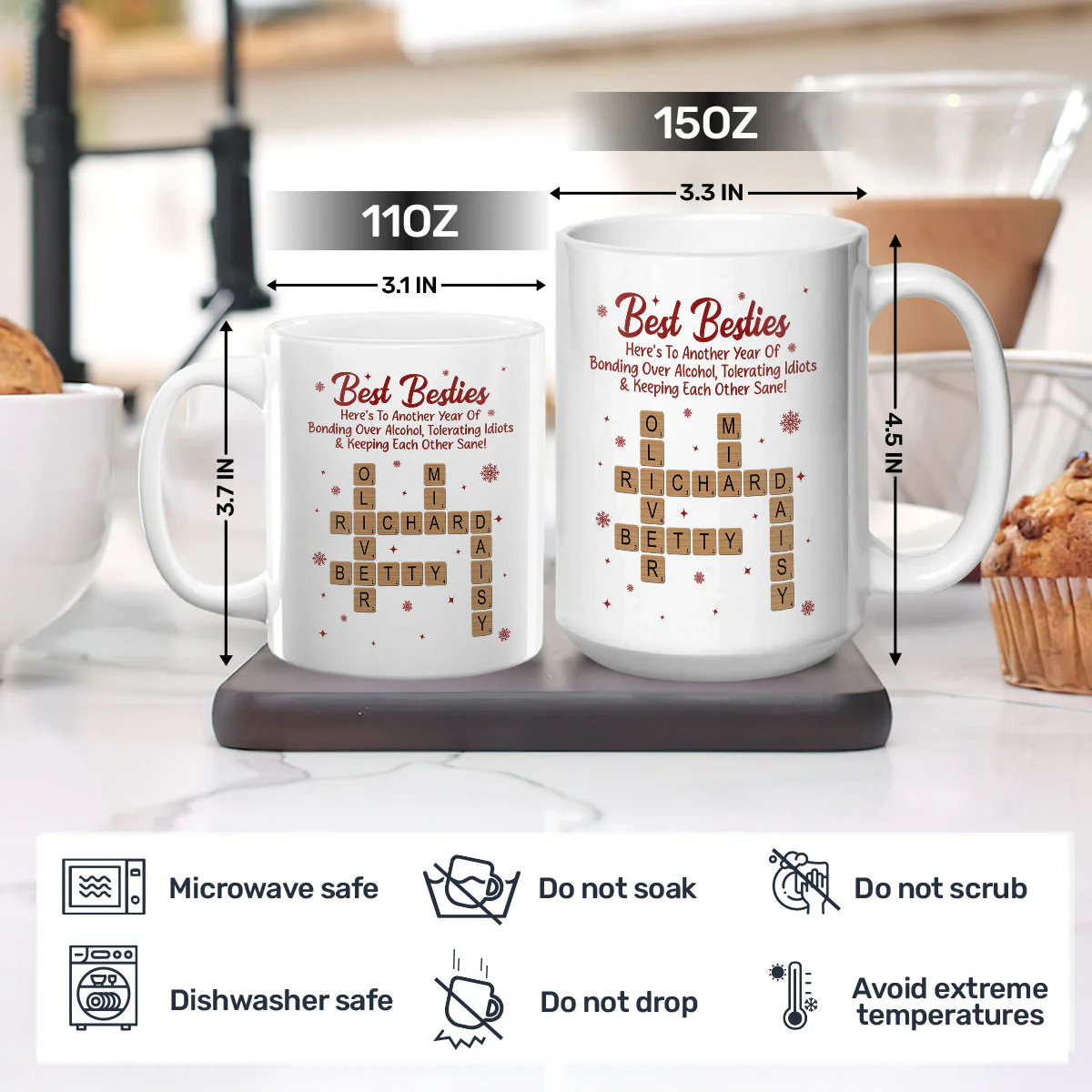Here’s to Another Year - Personalized Ceramic Coffee Mug - Image 5