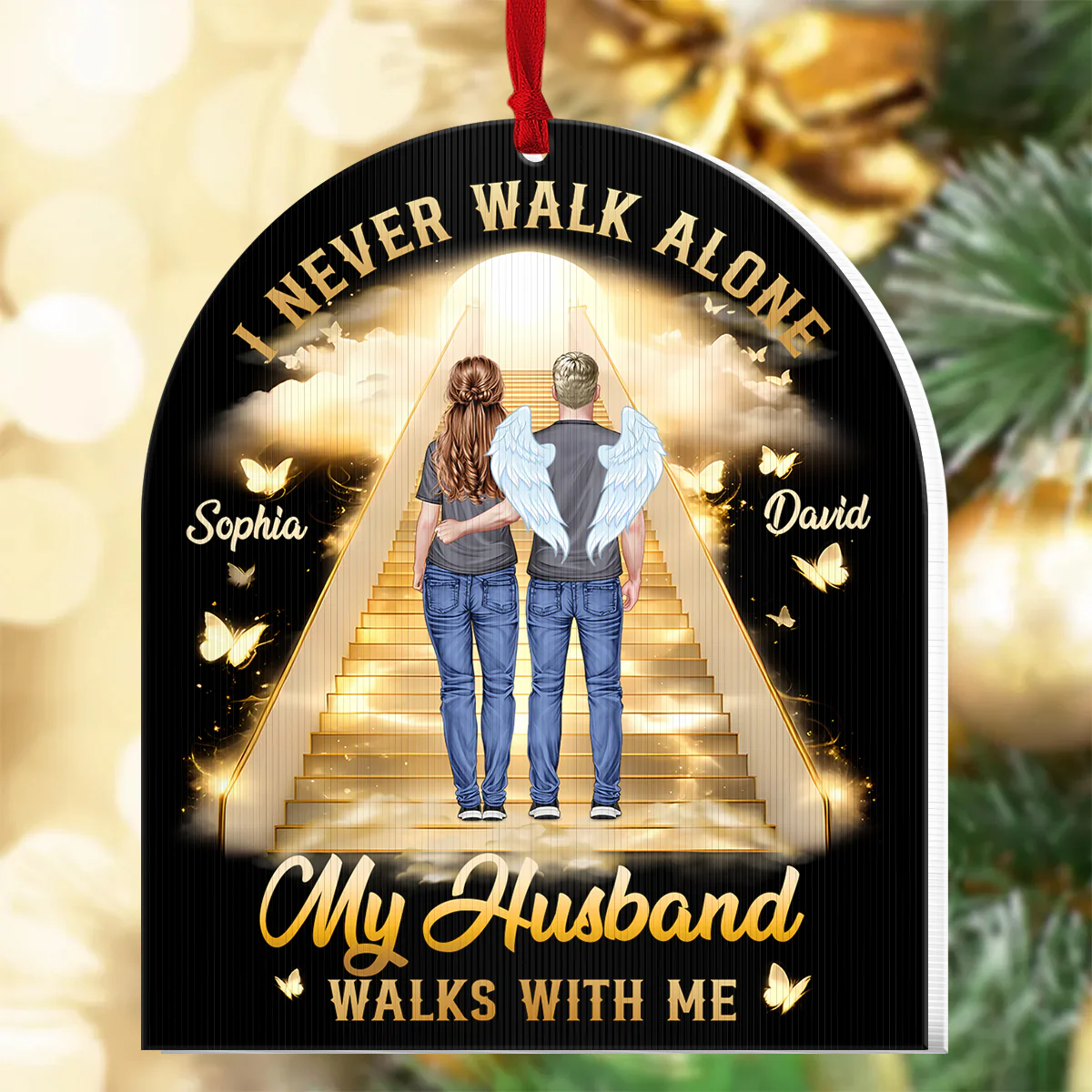 His Wings Guide My Steps - Personalized Magic Ornament - Image 5