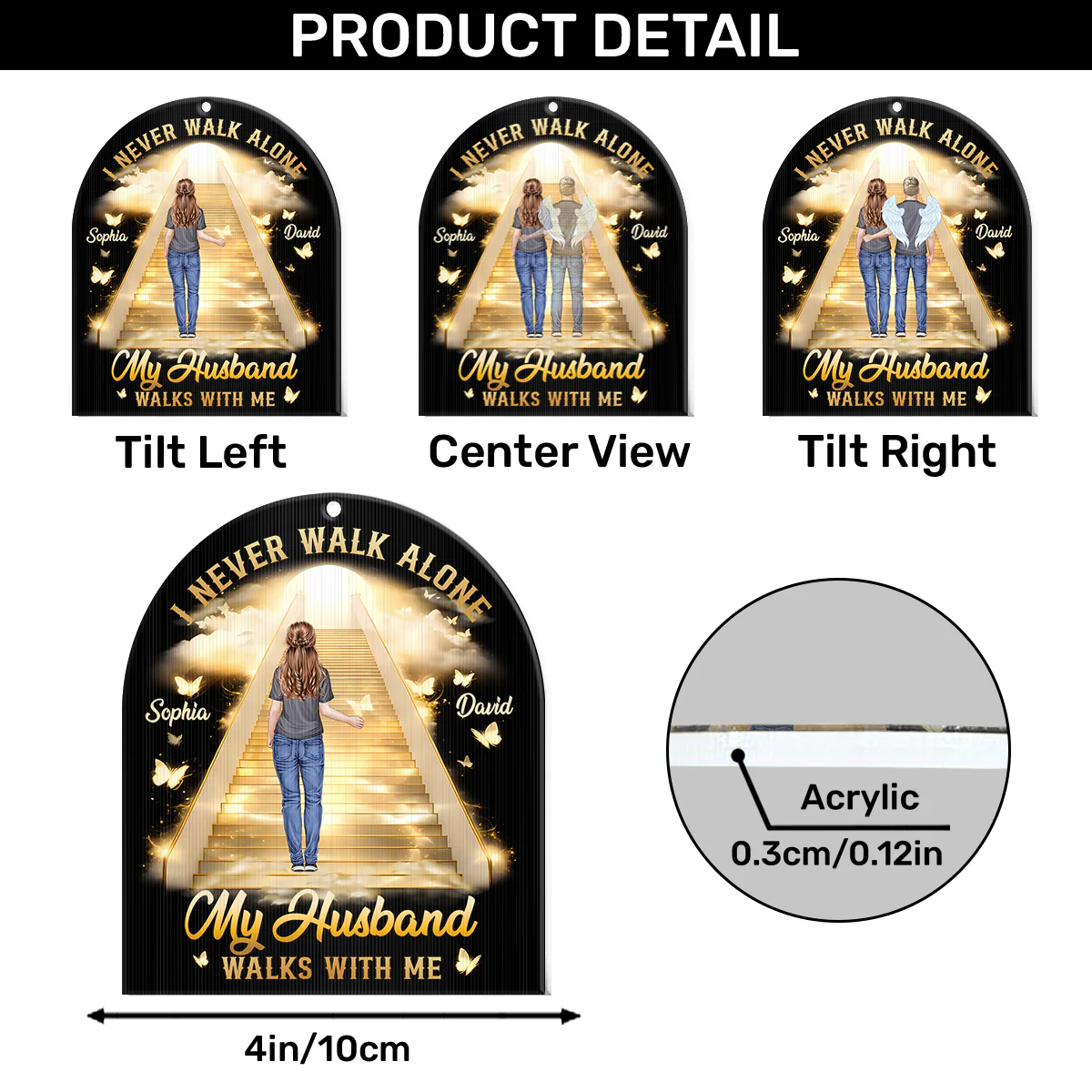 His Wings Guide My Steps - Personalized Magic Ornament - Image 6