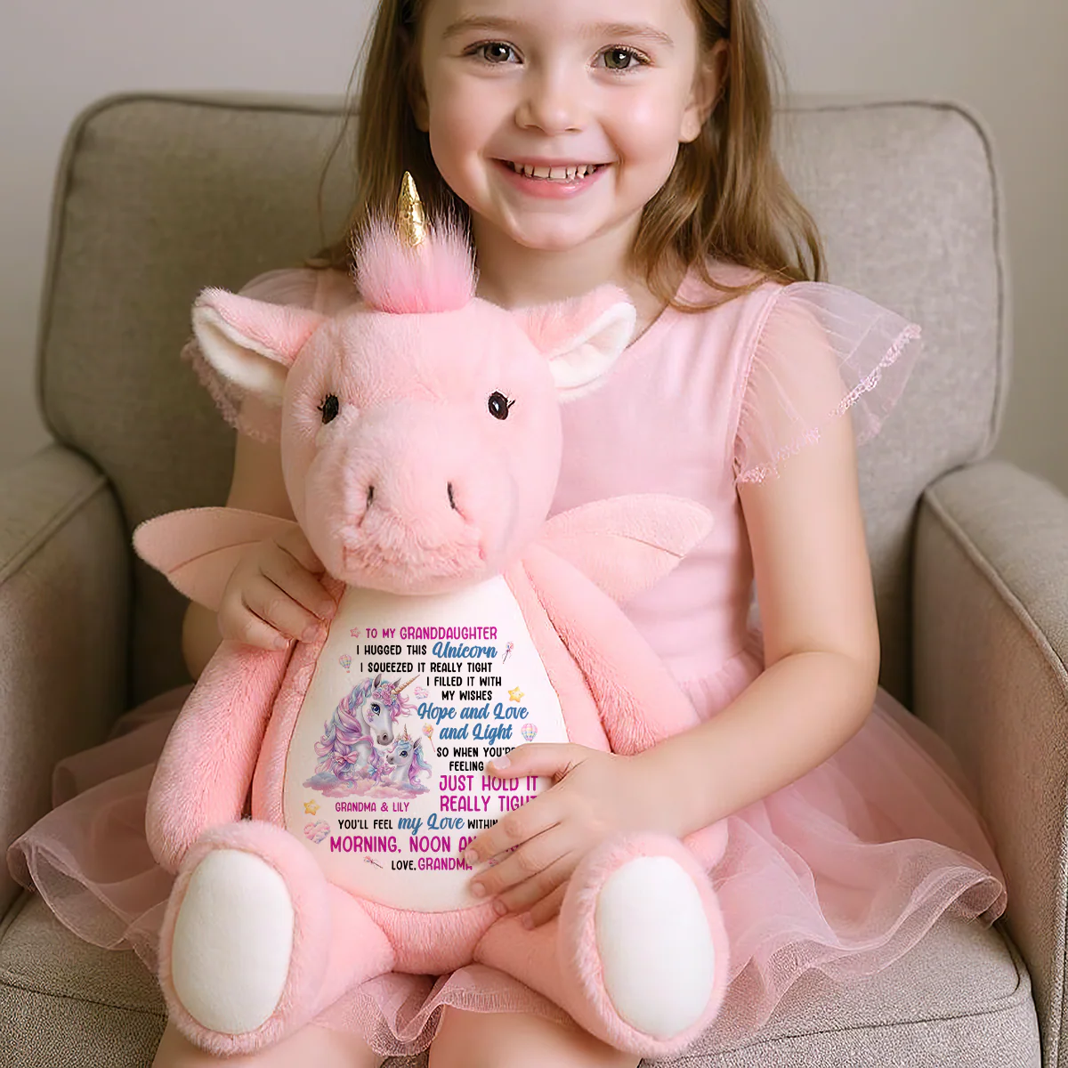 Hold It Tight - Personalized Stuffed Unicorn - Image 3