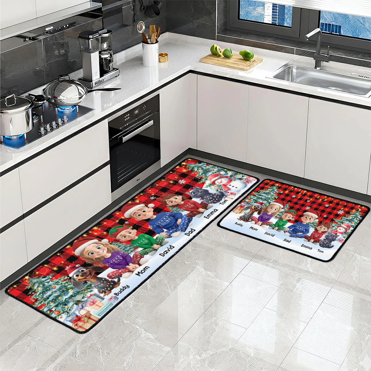 Holiday Family Gathering - Personalized Runner Rug - Image 2