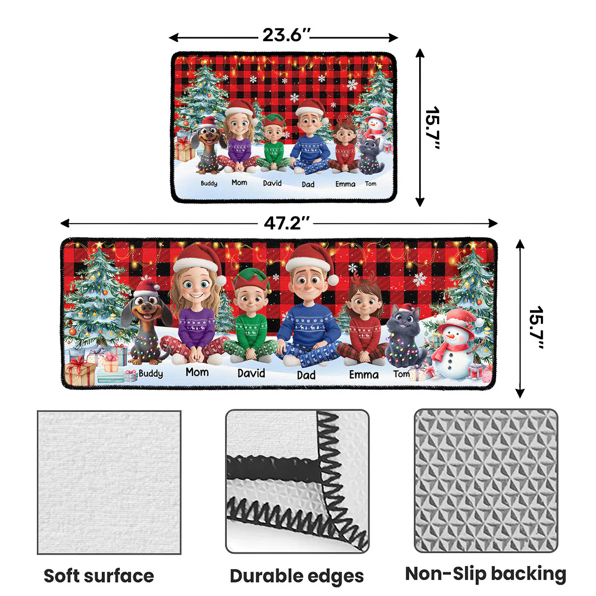 Holiday Family Gathering - Personalized Runner Rug - Image 7