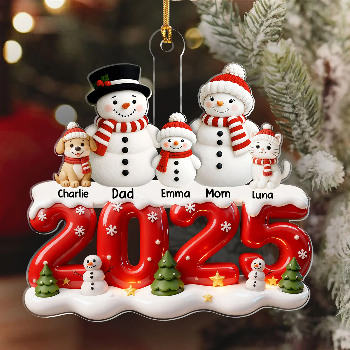 Home Is Where We Gather - Personalized 1-Layer Acrylic Ornament - Image 6