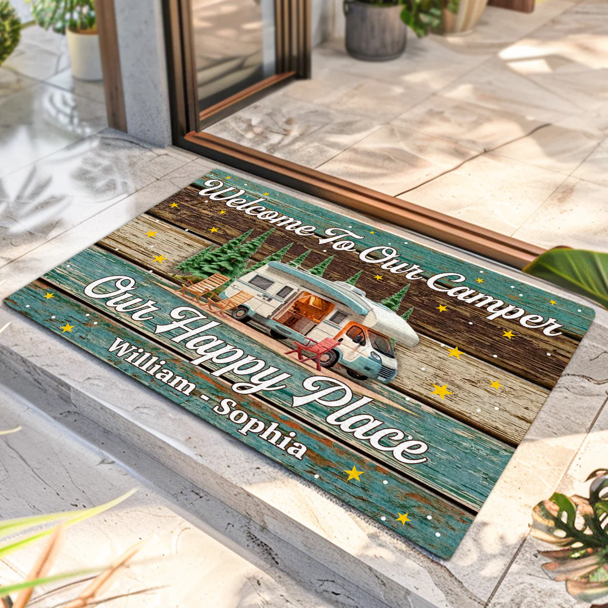 Home Is Where We Park It - Personalized Doormat - Image 2