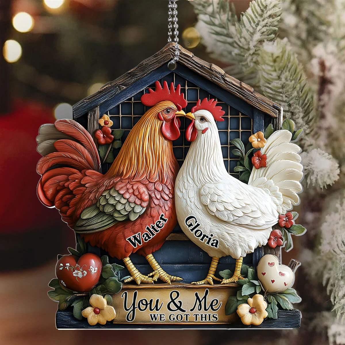 Home Is Where You Roost - Personalized 1-Layer Acrylic Ornament - Image 6
