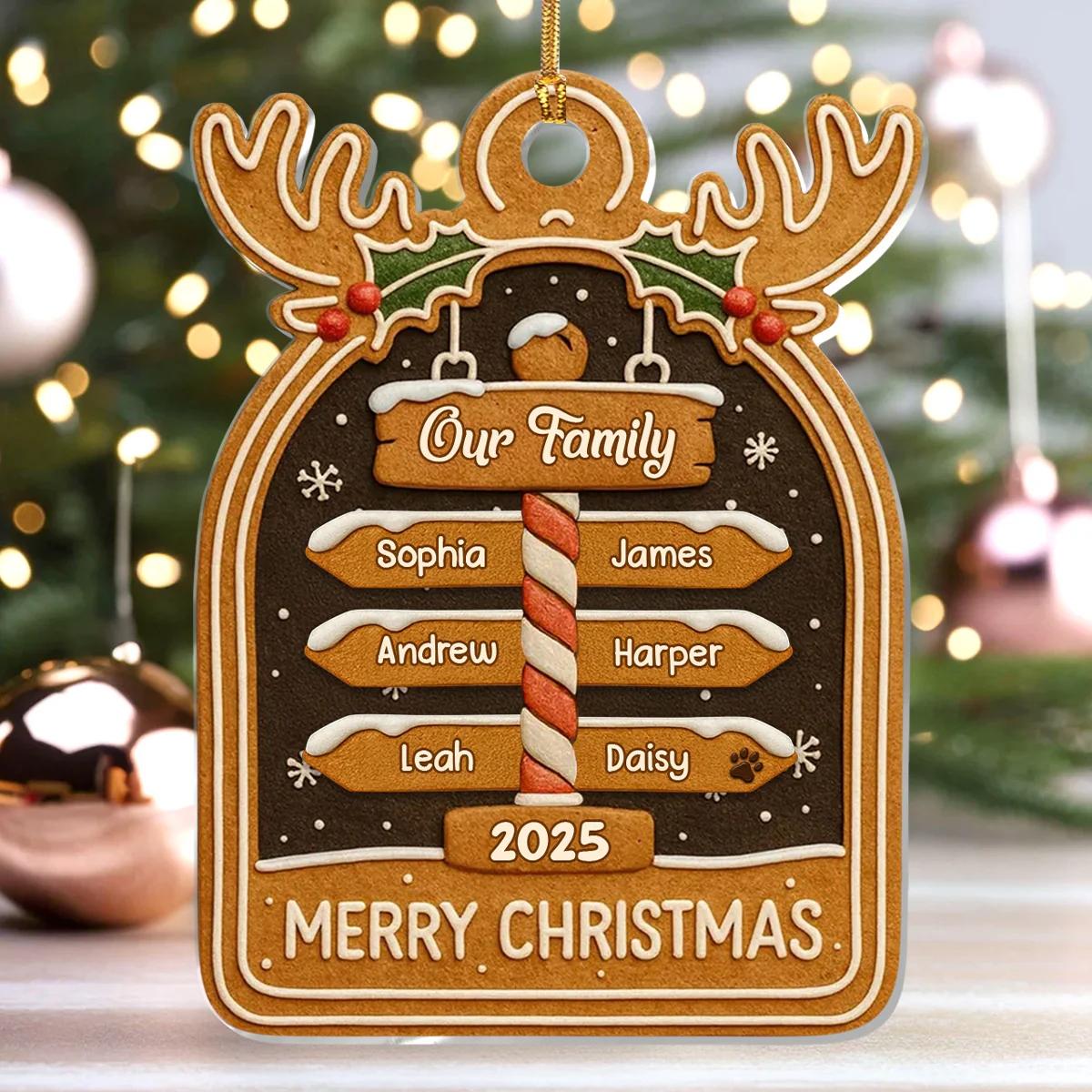 Home Sweet Home - Personalized 1-Layer Acrylic Ornament - Image 4