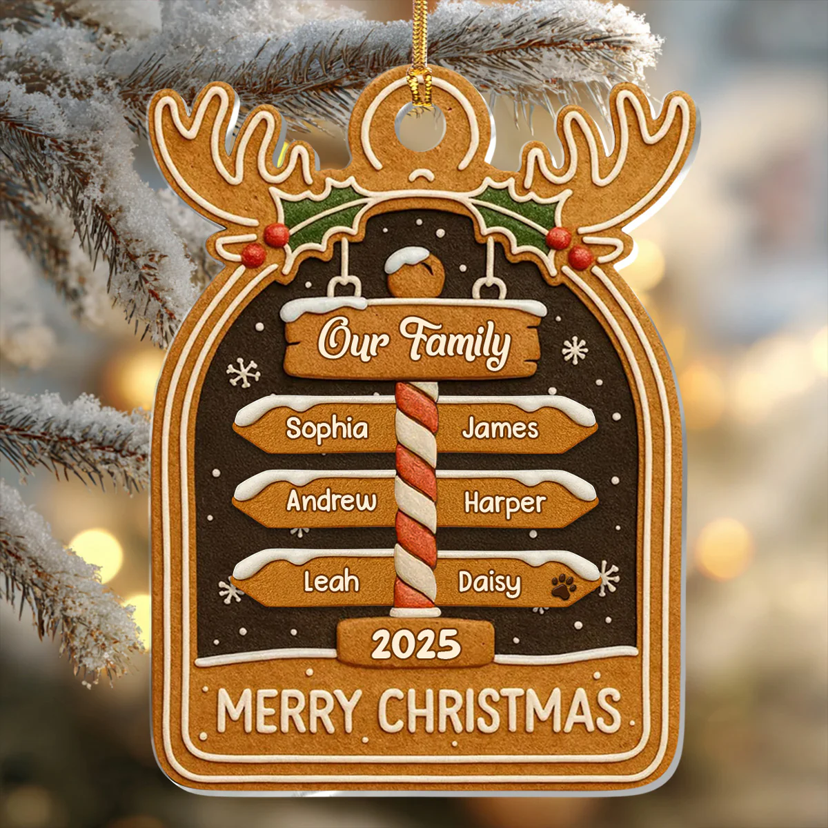 Home Sweet Home - Personalized 1-Layer Acrylic Ornament - Image 5