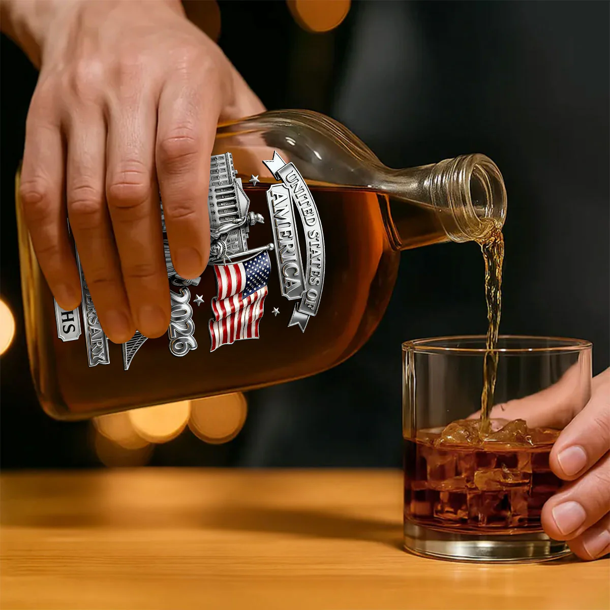 Honor The Brave Spirit - Personalized Whiskey Bottle - Image 3