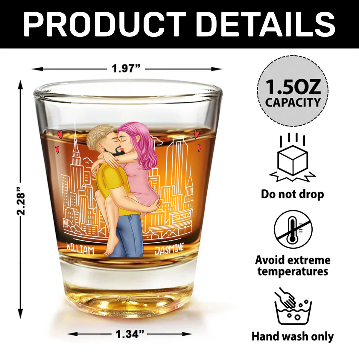 Hotter Than This Shot - Personalized Shot Glass - Image 5