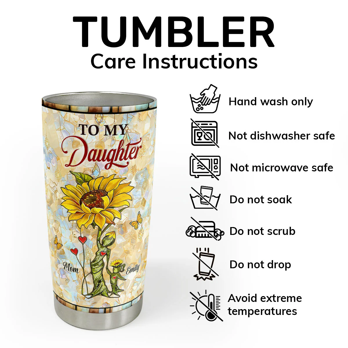 How Special You Are to Me - Personalized Stainless Steel Tumbler - Image 5