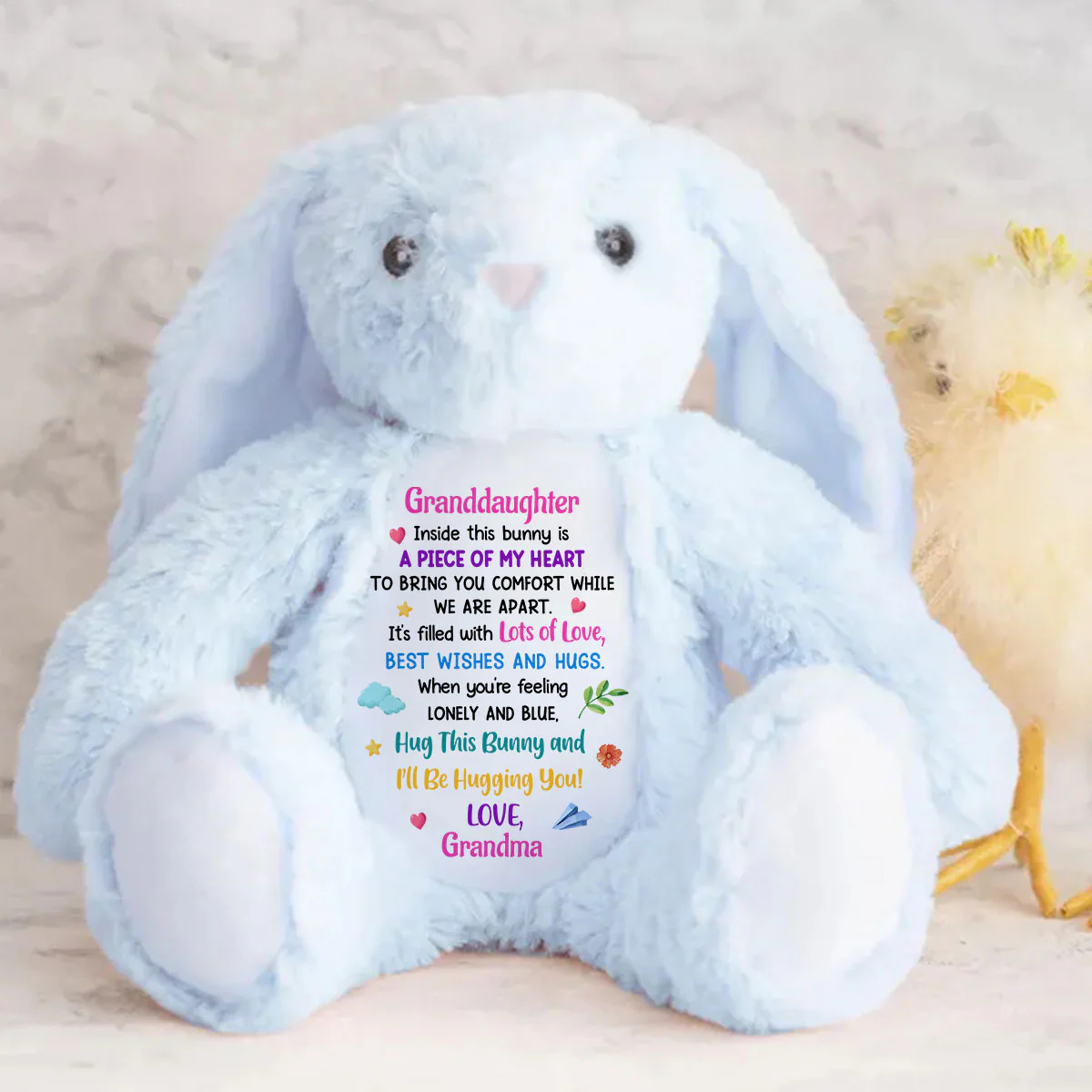 Hug This Bunny And I Will Hug You - Personalized Stuffed Bunny - Image 4