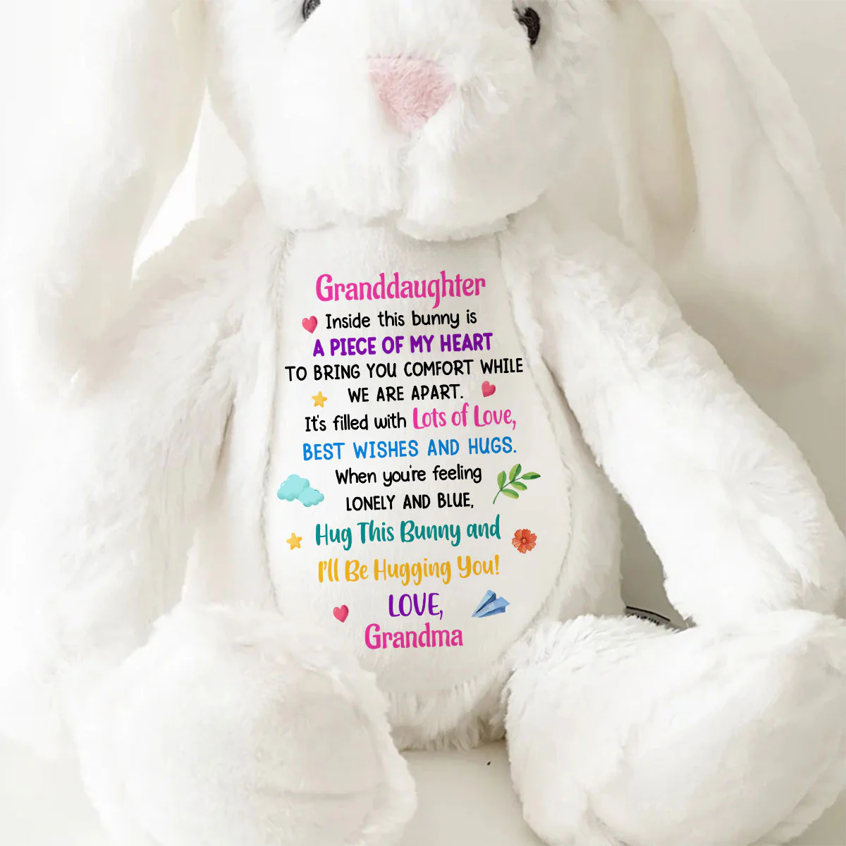 Hug This Bunny And I Will Hug You - Personalized Stuffed Bunny - Image 9