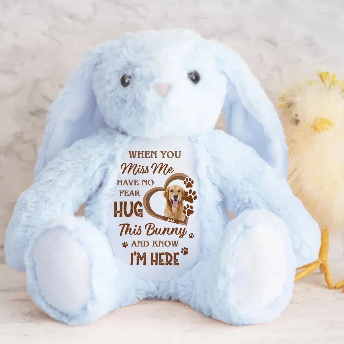Hug This Bunny And Know I’m Here - Personalized Stuffed Bunny - Image 4