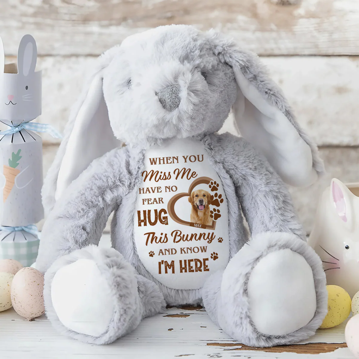 Hug This Bunny And Know I’m Here - Personalized Stuffed Bunny - Image 8