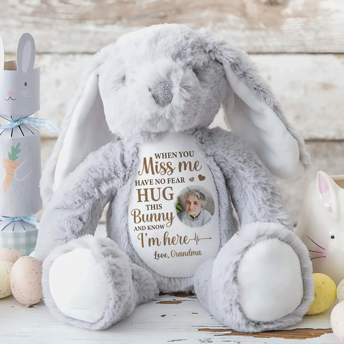 Hug This Bunny And Know I'm Here - Personalized Stuffed Bunny - Image 8