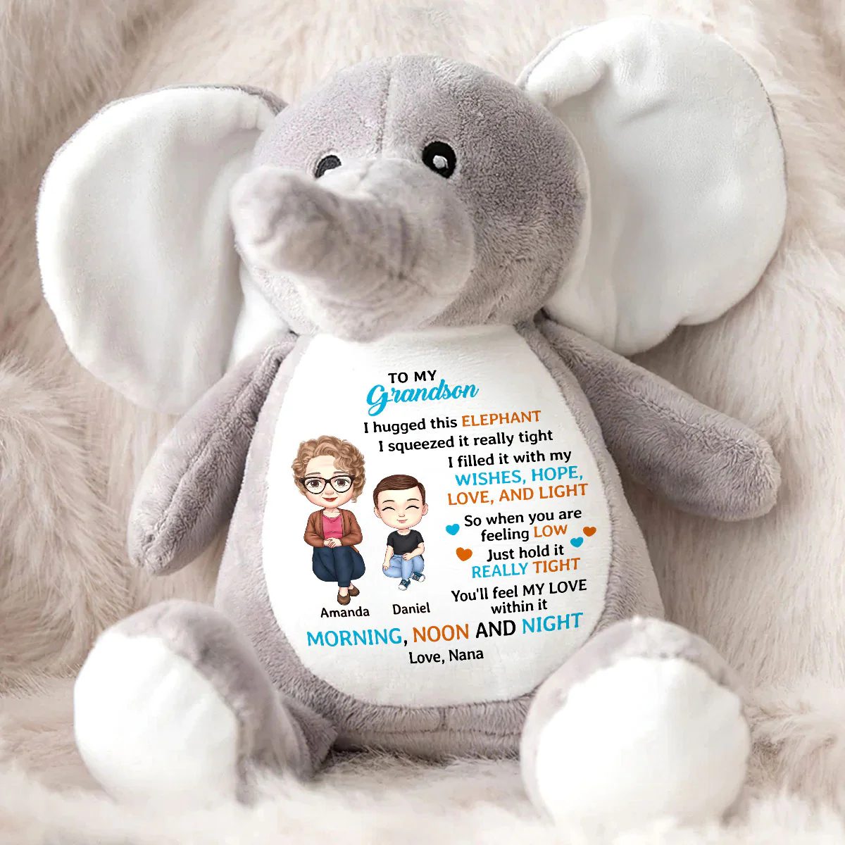 Hug This Elephant - Personalized Stuffed Elephant - Image 2
