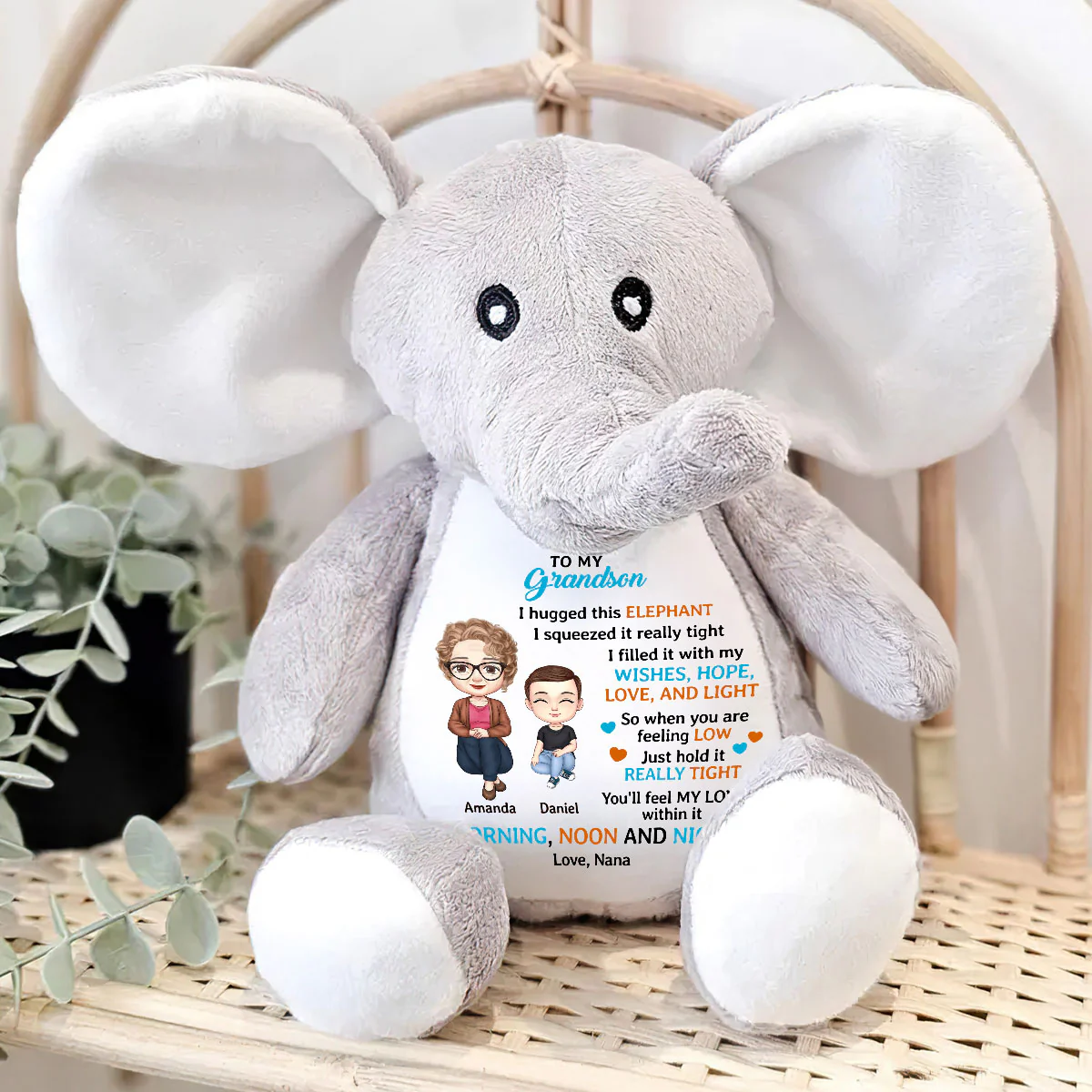 Hug This Elephant - Personalized Stuffed Elephant - Image 4