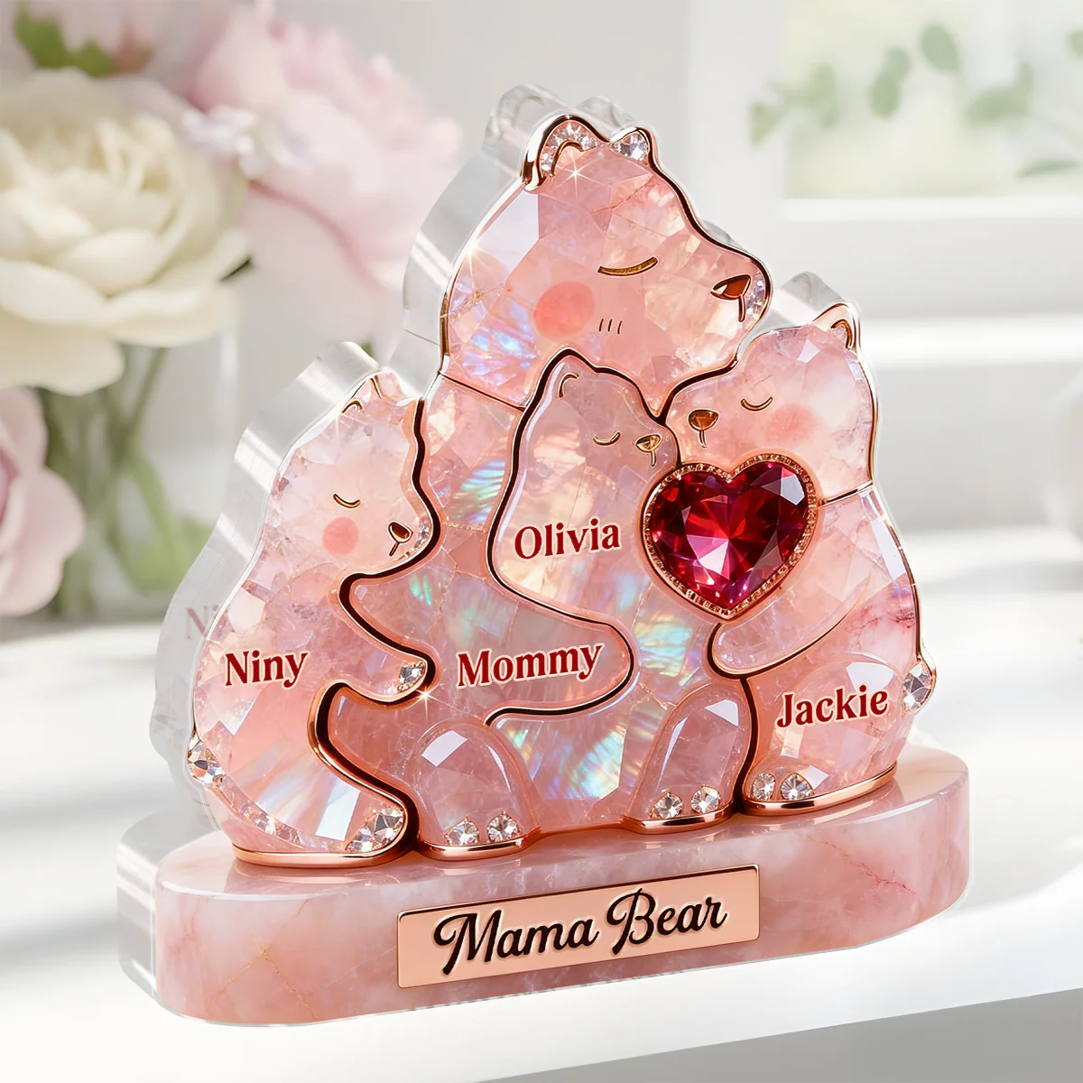 Hugs Of Love Forever - Personalized Custom Shaped Acrylic Plaque - Image 2