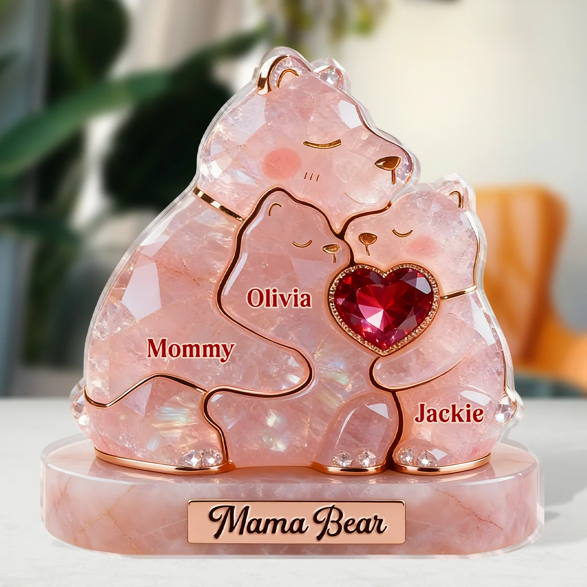 Hugs Of Love Forever - Personalized Custom Shaped Acrylic Plaque - Image 3