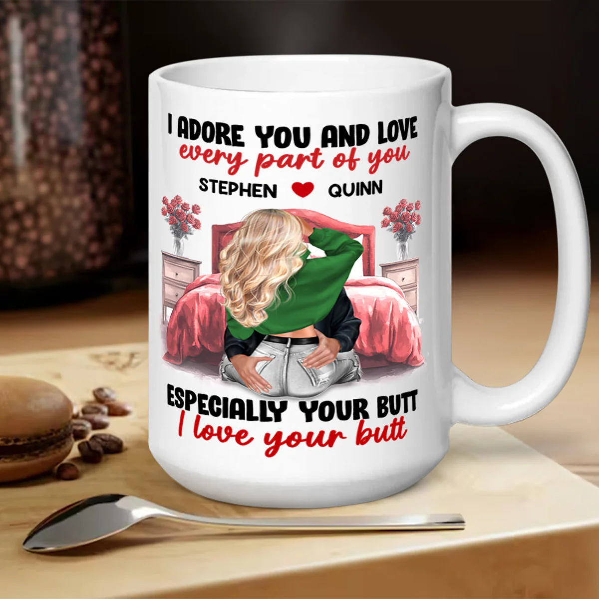 I Adore You And Love Every Part Of You - Personalized Mug - Image 5