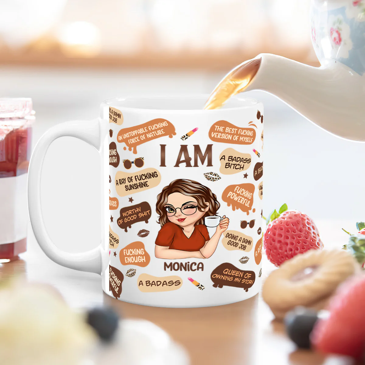 I Am A Badass - Personalized Mug - Image 4